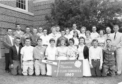 Phillips, MT delegation 4-H Congress,1960