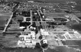 Aerial view of the Montana State University campus, taken from the west, 1928-1929