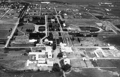 montana university campus state msu 1929 1928 aerial taken west library title