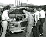 Ron Klessens works with the 4-H Automotive Club