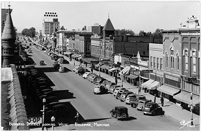 Business District Looking West--Bozeman, Montana