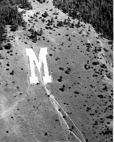 Aerial view of the "M"