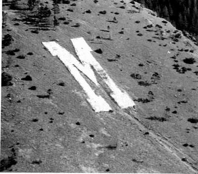 Aerial view of the "M"