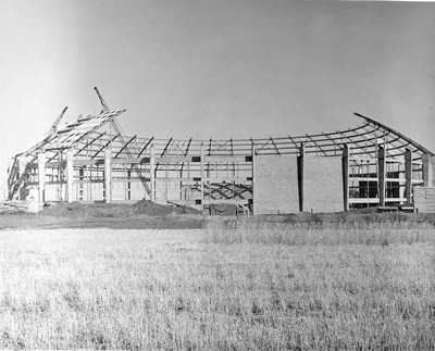 Brick Breeden Fieldhouse Under Construction