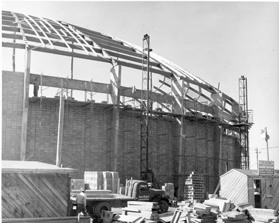 Brick Breeden Fieldhouse Under Construction