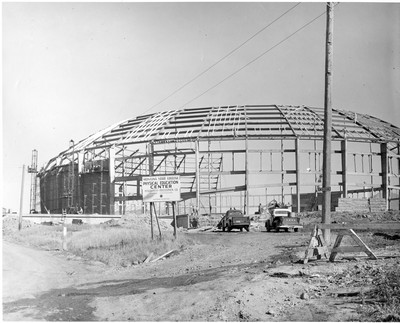 Brick Breeden Fieldhouse Under Construction