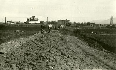 Postcard of the Heating Plant Railroad Spur