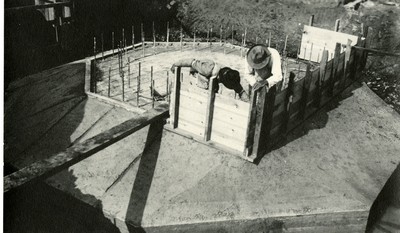 Postcard of Heating Plant Construction