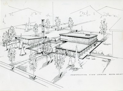 Architectural Drawing of Montana State Religious Center