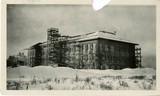 Roberts Hall Under Construction in Winter