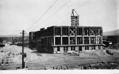 Roberts Hall Under Construction Postcard
