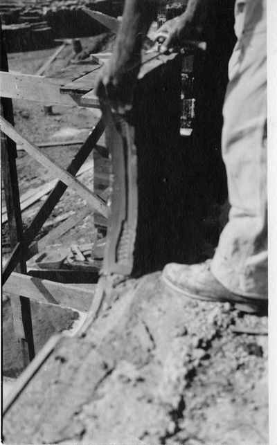 Roberts Hall Under Construction Postcard