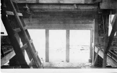 Roberts Hall Under Construction Postcard