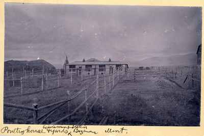 Experiment Station poultry house and yards, Bozeman, Montana, 1894