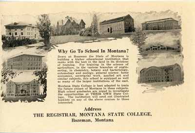 Montana State College postcard