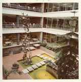 Sculptures in the interior court of library, 1974