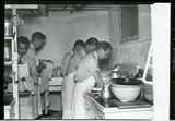 Students washing dishes, 1956-1957