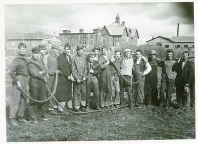 Students ready for annual tug of war