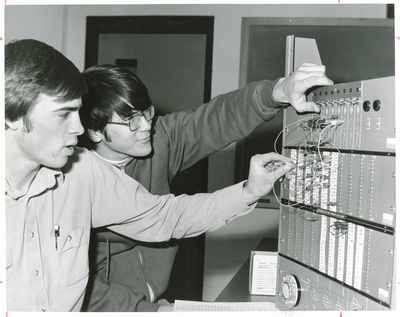Two Electrical Engineering students, 1980
