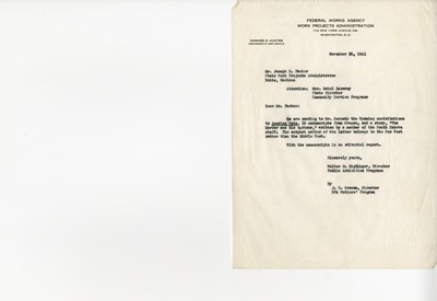 America Eats - Correspondence - Mr. Kiplinger to Mr. Parker