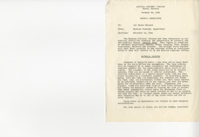 America Eats - Correspondence - Michael Kennedy to All State Editors