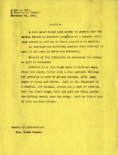 America Eats - General Essays - Povitica