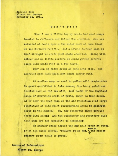 America Eats - General Essays - Don