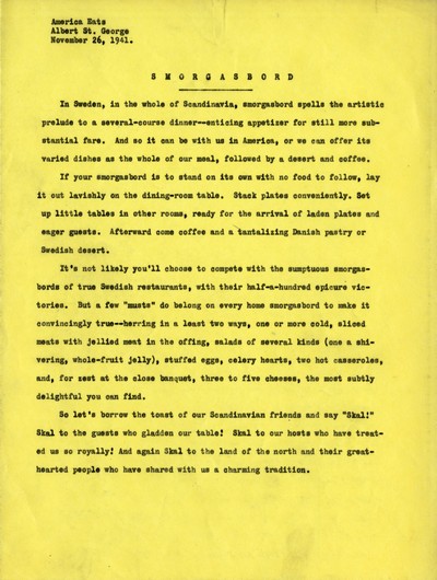 America Eats - General Essays - Swedish Smorgasbord - Copy