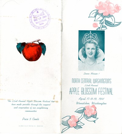 America Eats - Washington Field Materials and Correspondence - Apple Blossom Festival