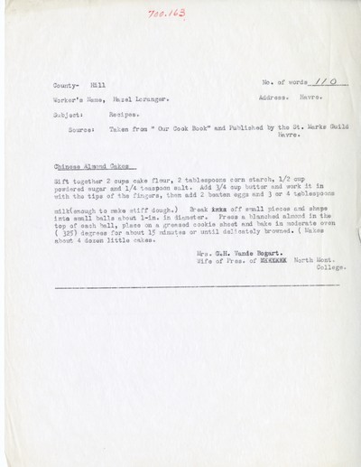 America Eats - Hill County - Hazel Loranger - Popular drinks