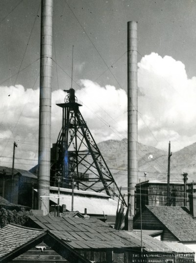 Gallows Frame and Surface Buildings at the Leonard Mine in Butte, Montana