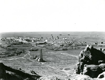Prairie Town on edge of Badlands in Montana