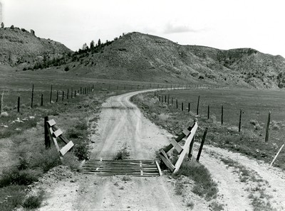 Cattle Guard Separating Pastures in Big Horn County, Montana