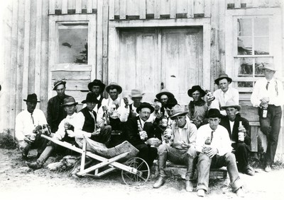 Cowboys drinking party