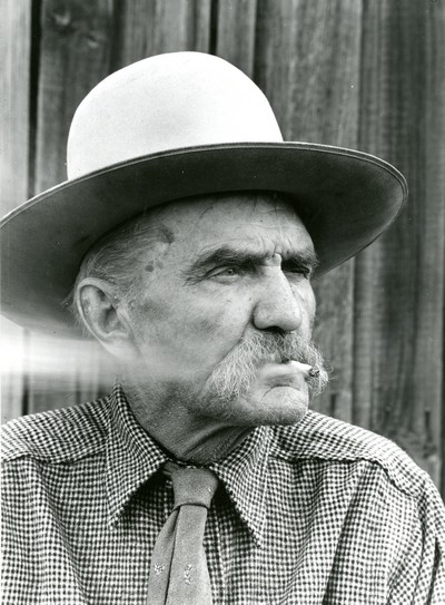 Frank Latta a Cowpuncher Smoking a Hand Rolled Cigarette