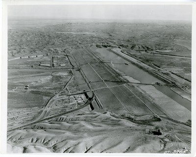 Aerial View Fort Peck Dam Construction