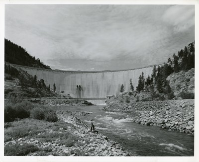 Looking Towards the Gibson Dam From the Sun River in Montana