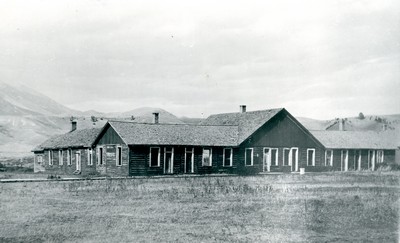 Fort Ellis - Original Log Barracks - Built by Soldier labor