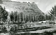 Indian Horseback Party near Iceberg Lake