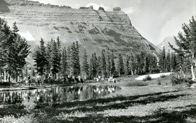 Indian Horseback Party near Iceberg Lake
