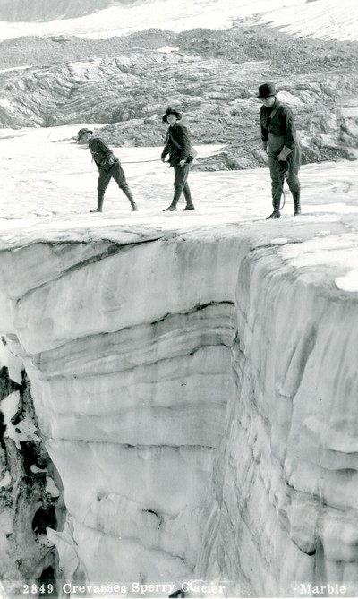 Crevasses Sperry Glacier