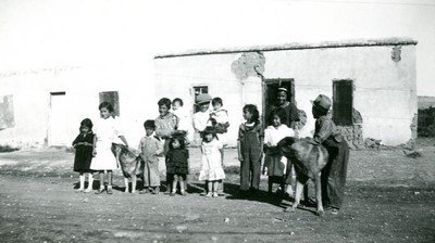 Children with Their Dogs in Mexican Colony, Billings, MT
