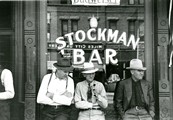 Stock Men in Front of Bar, on Main Street, Miles City, MT