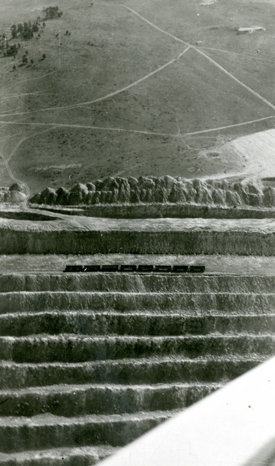 Aerial View of Colstrip Coal Mining Operation, Rosebud County, MT