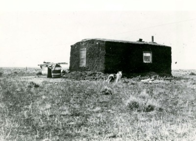Sod Homestead of William Brosseau after It Was Modernized