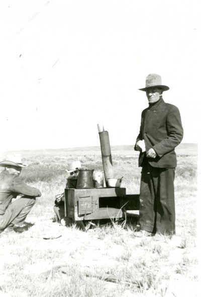 Ernest Pierson Cooking on Roundup at Armington