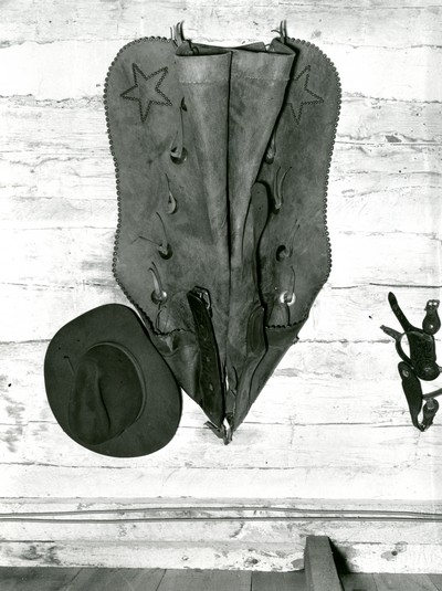 Spurs, Chaps and Broad Rimmed Hat Are the Cattle Man Distinctive Features of Dress, Quarter Circle