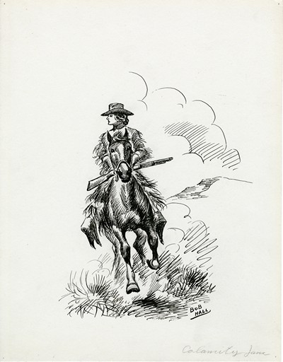 Calamity Jane - Pen and Ink Illustration by Bob Hall