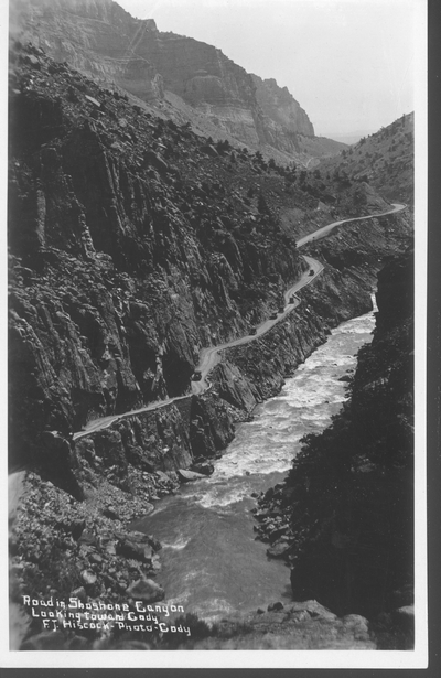 Road in Shoshone Canyon Looking Toward Cody