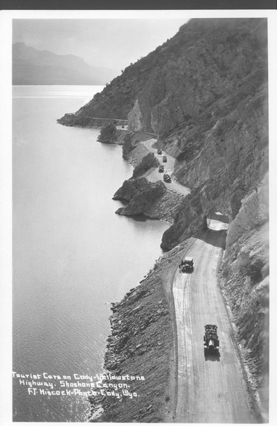 Tourist Cars on Cody-Yellowstone Highway, Shoshone Canyon